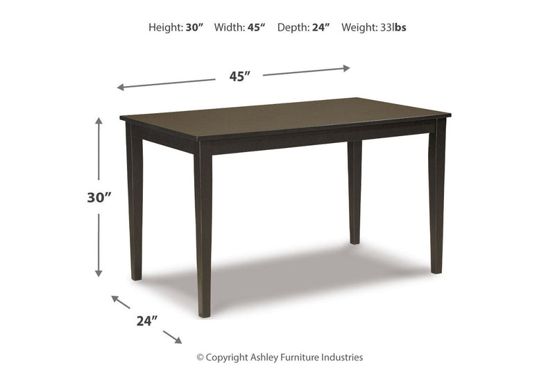 Kimonte Multi Dining Table and 4 Chairs -  Ashley - DMV Furniture