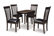 Hammis Dark Brown Dining Table and 4 Chairs -  Ashley - DMV Furniture