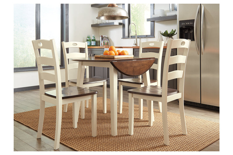 Woodanville Cream/Brown Dining Table with 4 Chairs -  Ashley - DMV Furniture