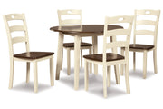 Woodanville Cream/Brown Dining Table with 4 Chairs -  Ashley - DMV Furniture