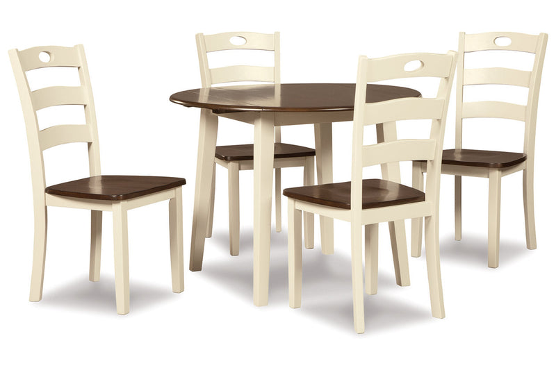 Woodanville Cream/Brown Dining Table with 4 Chairs -  Ashley - DMV Furniture