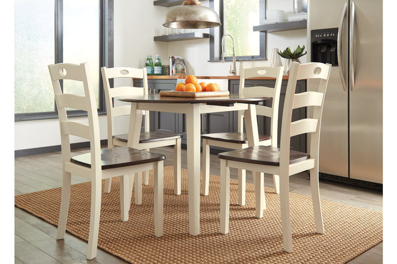 Woodanville Cream/Brown Dining Table with 4 Chairs -  Ashley - DMV Furniture