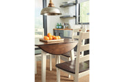 Woodanville Cream/Brown Dining Table with 4 Chairs -  Ashley - DMV Furniture