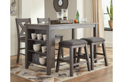 Caitbrook Gray Counter Height Dining Table and 4 Barstools -  Ashley - DMV Furniture