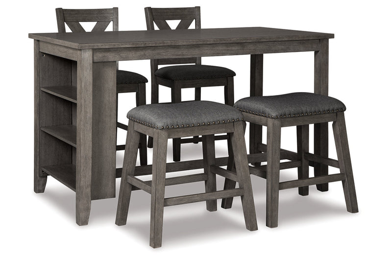 Caitbrook Gray Counter Height Dining Table and 4 Barstools -  Ashley - DMV Furniture