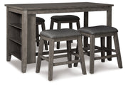 Caitbrook Gray Counter Height Dining Table and 4 Barstools -  Ashley - DMV Furniture