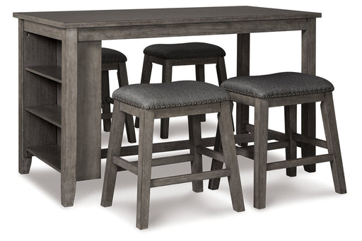 Caitbrook Gray Counter Height Dining Table and 4 Barstools -  Ashley - DMV Furniture