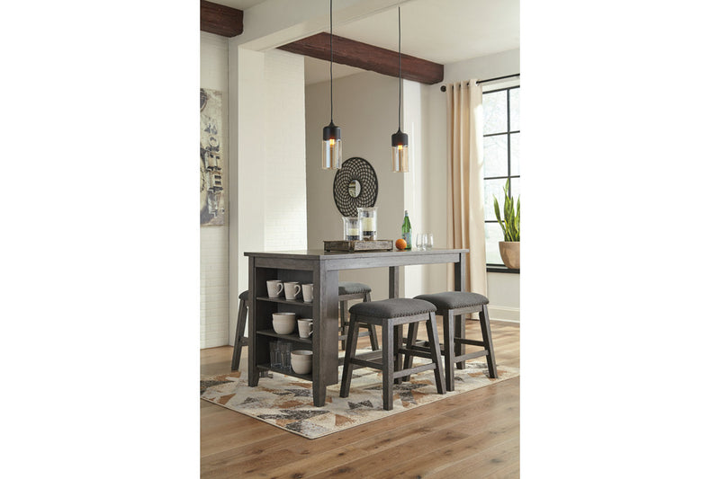 Caitbrook Gray Counter Height Dining Table and 4 Barstools -  Ashley - DMV Furniture