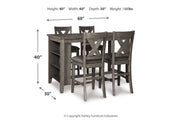 Caitbrook Gray Counter Height Dining Table and 4 Barstools -  Ashley - DMV Furniture
