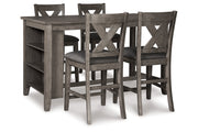 Caitbrook Gray Counter Height Dining Table and 4 Barstools -  Ashley - DMV Furniture