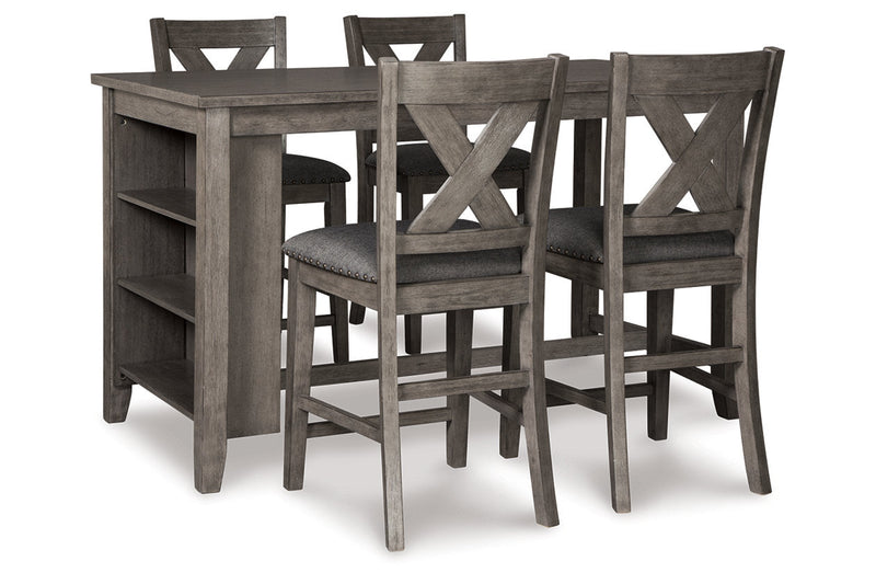 Caitbrook Gray Counter Height Dining Table and 4 Barstools -  Ashley - DMV Furniture