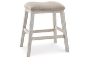 Skempton White/Light Brown Counter Height Dining Table and 4 Barstools -  Ashley - DMV Furniture