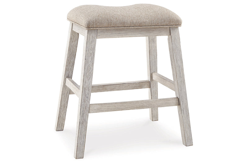 Skempton White/Light Brown Counter Height Dining Table and 4 Barstools -  Ashley - DMV Furniture