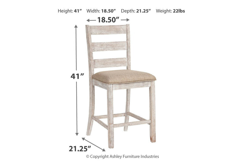 Skempton Two-tone Counter Height Dining Table and 6 Barstools -  Ashley - DMV Furniture