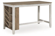 Skempton White/Light Brown Counter Height Dining Table and 4 Barstools -  Ashley - DMV Furniture