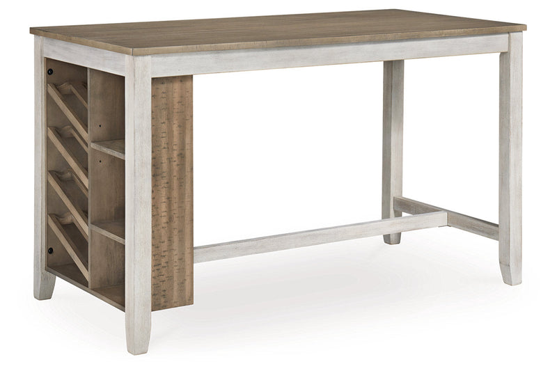 Skempton Two-tone Counter Height Dining Table and 6 Barstools -  Ashley - DMV Furniture