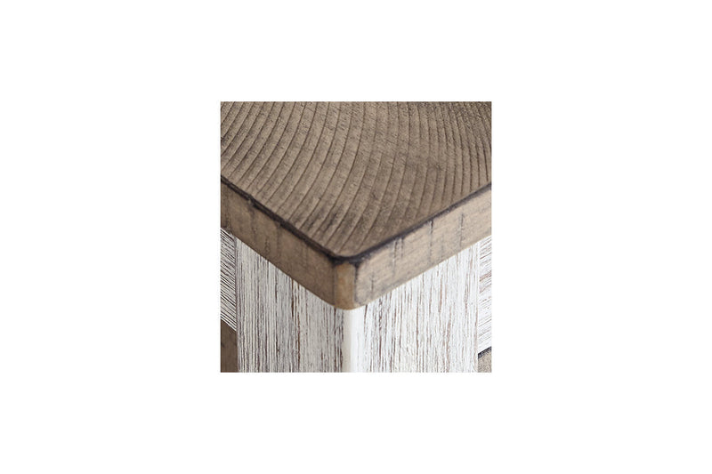 Skempton White/Light Brown Counter Height Dining Table and 4 Barstools -  Ashley - DMV Furniture