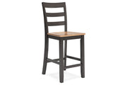 Gesthaven Natural/Brown Counter Height Dining Table and 4 Barstools -  Ashley - DMV Furniture