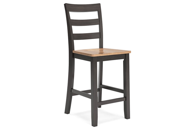 Gesthaven Natural/Brown Counter Height Dining Table and 4 Barstools -  Ashley - DMV Furniture