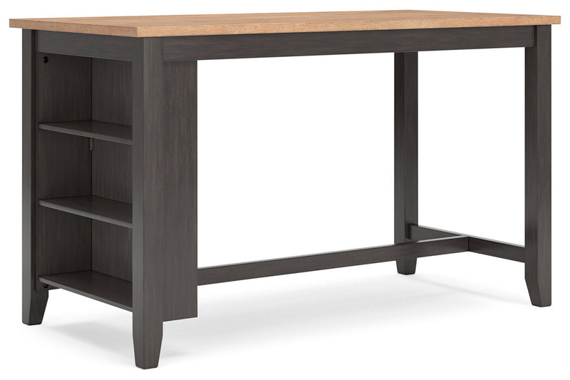 Gesthaven Natural/Brown Counter Height Dining Table and 4 Barstools -  Ashley - DMV Furniture