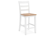 Gesthaven Natural/White Counter Height Dining Table and 4 Barstools -  Ashley - DMV Furniture
