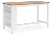 Gesthaven Natural/White Counter Height Dining Table and 4 Barstools -  Ashley - DMV Furniture