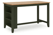 Gesthaven Natural/Green Counter Height Dining Table and 4 Barstools -  Ashley - DMV Furniture