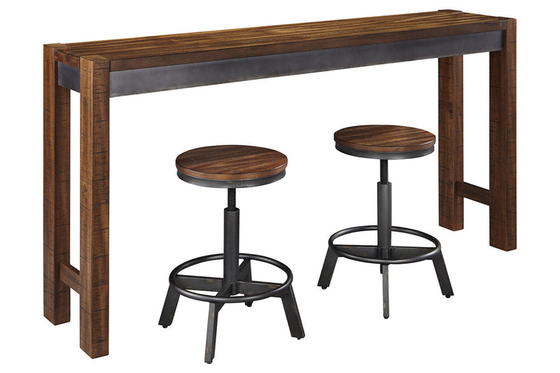 Torjin Brown/Gray Counter Height Dining Table and 2 Barstools -  Ashley - DMV Furniture