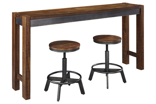 Torjin Brown/Gray Counter Height Dining Table and 2 Barstools -  Ashley - DMV Furniture