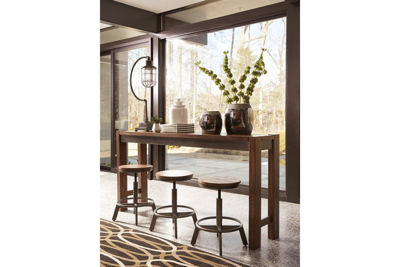 Torjin Brown/Gray Counter Height Dining Table with 4 Barstools -  Ashley - DMV Furniture