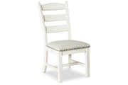 Valebeck Beige/White Dining Table and 6 Chairs -  Ashley - DMV Furniture