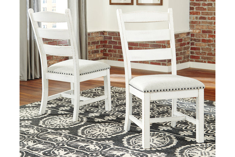 Valebeck Beige/White Dining Table and 6 Chairs -  Ashley - DMV Furniture