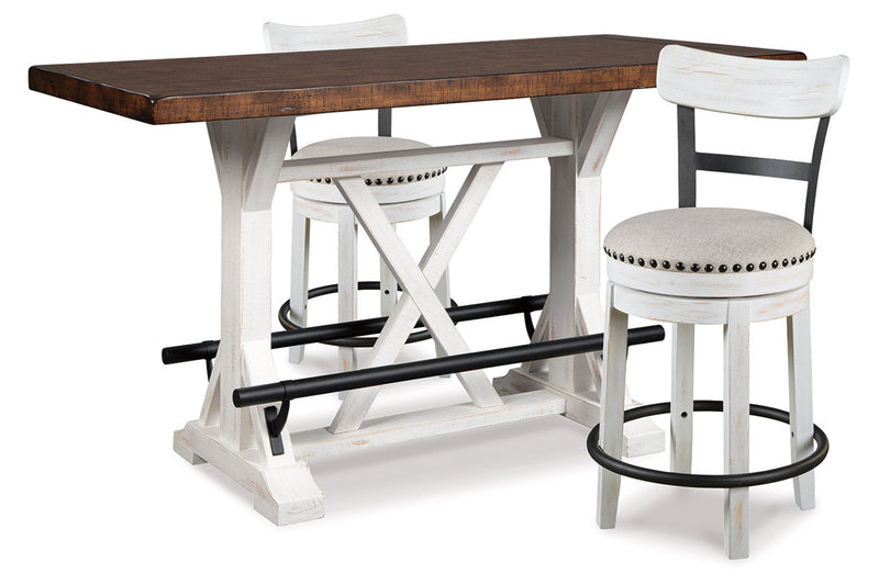 Valebeck White Counter Height Dining Table and 2 Barstools -  Ashley - DMV Furniture