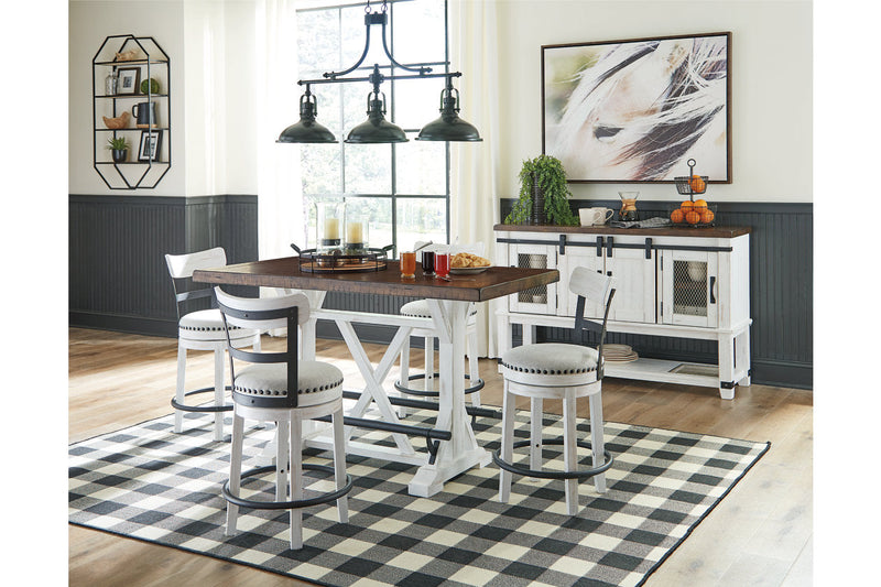 Valebeck Multi Counter Height Dining Table, 4 Barstools and Server -  Ashley - DMV Furniture