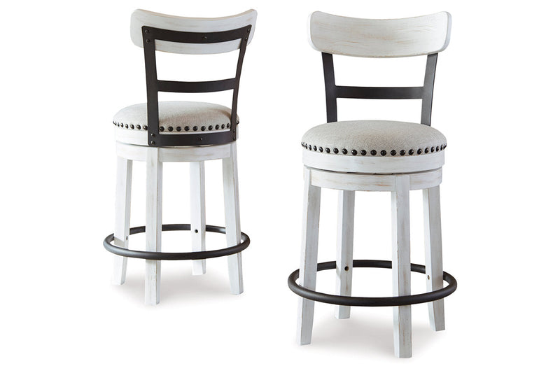 Valebeck White Counter Height Dining Table and 2 Barstools -  Ashley - DMV Furniture