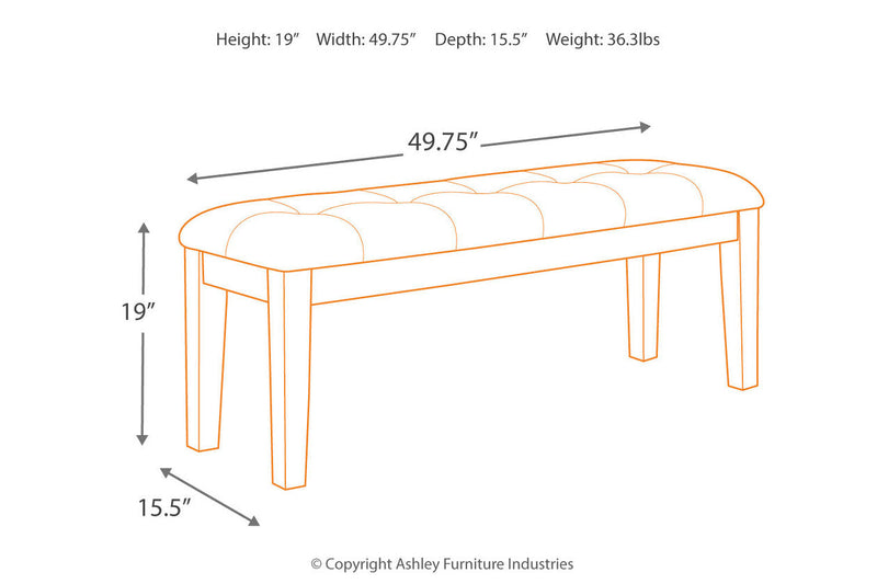 Ralene Medium Brown Dining Table and 4 Chairs and Bench -  Ashley - DMV Furniture
