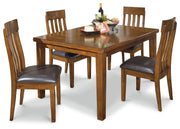 Ralene Dining Table and 4 Chairs in Medium Brown from Ashley - DMV Furniture