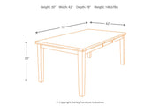 Ralene Medium Brown Dining Table and 4 Chairs and Bench -  Ashley - DMV Furniture
