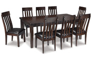 Haddigan Dark Brown Dining Table and 8 Chairs -  Ashley - DMV Furniture