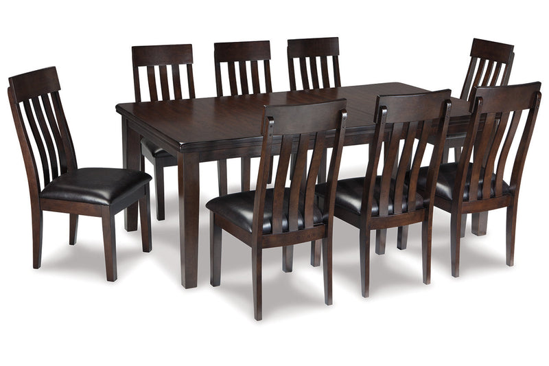 Haddigan Dark Brown Dining Table and 8 Chairs -  Ashley - DMV Furniture