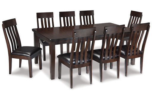 Haddigan Dark Brown Dining Table and 8 Chairs -  Ashley - DMV Furniture