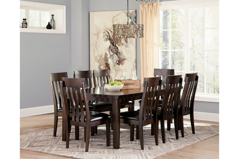 Haddigan Dark Brown Dining Table and 8 Chairs -  Ashley - DMV Furniture