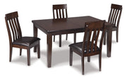 Haddigan Dining Table and 4 Chairs in Dark Brown from Ashley - DMV Furniture