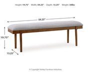 Lyncott Brown Extension Dining Table, 4 Chairs and Bench from Ashley - DMV Furniture