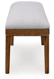 Lyncott Brown Extension Dining Table, 4 Chairs and Bench from Ashley - DMV Furniture