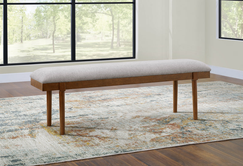 Lyncott Brown Extension Dining Table, 4 Chairs and Bench from Ashley - DMV Furniture