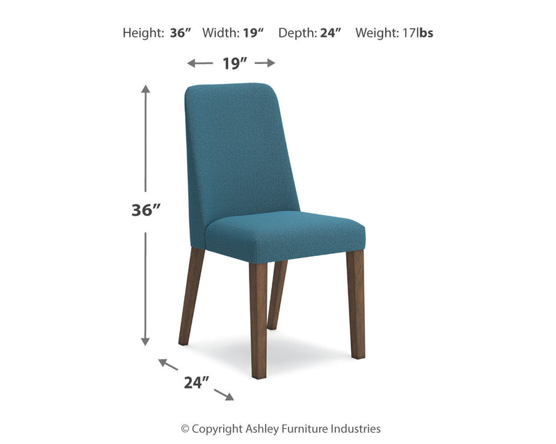 Lyncott Blue/Brown Extension Dining Table and 4 Chairs from Ashley - DMV Furniture