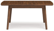 Lyncott Mustard/Brown Dining Table and 4 Chairs from Ashley - DMV Furniture