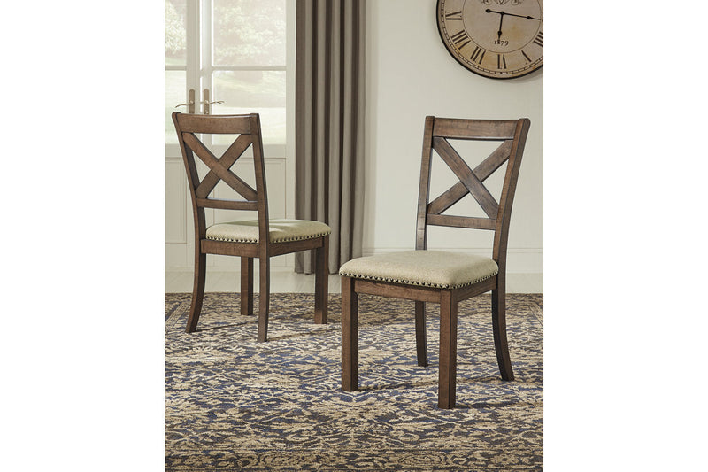 Moriville Grayish Brown Counter Height Dining Table, 4 Barstools and Server -  Ashley - DMV Furniture