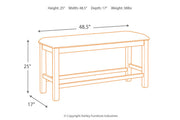 Moriville Grayish Brown Counter Height Dining Table with 4 Barstools and Bench -  Ashley - DMV Furniture